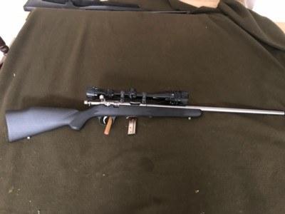 MARLIN 880 STAINLESS STEEL .22SYNTHETIC STOCK w/TASCO 4-16 SCOPE