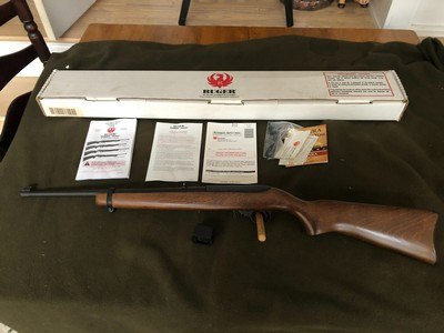 RUGER 10/22 NEW MINT CONDITION HARDWOOD STOCK w/original box and papers
