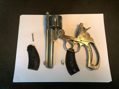ANTIQUE TOP BREAK SMITH AND WESSON 1ST.MODEL? .44 Cal REVOLVER - Image 6 of 13