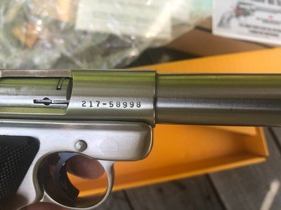 RUGER STAINLESSMARK 2 TARGET PISTOL.22lr. w/ORIGINAL BOX AND PAPERWORK - Image 10 of 12