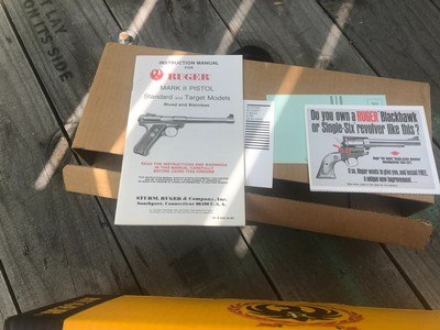 RUGER STAINLESSMARK 2 TARGET PISTOL.22lr. w/ORIGINAL BOX AND PAPERWORK - Image 12 of 12