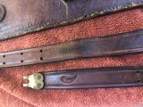 ANTIQUE COWBOY SHOOTER BIFFAR HOLSTER ,LEATHER AMMO BELTS AND SLINGS - Image 5 of 11