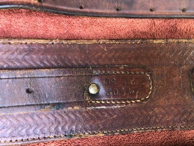 ANTIQUE COWBOY SHOOTER BIFFAR HOLSTER ,LEATHER AMMO BELTS AND SLINGS - Image 8 of 11