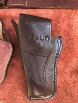 ANTIQUE COWBOY SHOOTER BIFFAR HOLSTER ,LEATHER AMMO BELTS AND SLINGS - Image 6 of 11