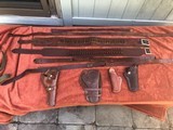 ANTIQUE COWBOY SHOOTER BIFFAR HOLSTER ,LEATHER AMMO BELTS AND SLINGS - Image 11 of 11