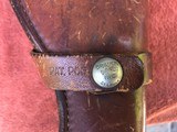 ANTIQUE COWBOY SHOOTER BIFFAR HOLSTER ,LEATHER AMMO BELTS AND SLINGS - Image 10 of 11