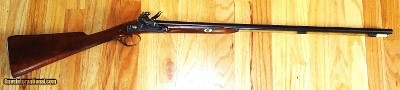 Double Flintlock Shotgun, 50 Caliber,
L&R Locks, Burled Walnut, 5lb 2 oz, Custom Build, Muzzleloader