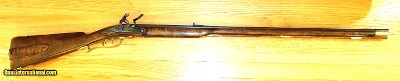 Christian's Spring flintlock rifle,
New. Swamped Green Mt 50 Caliber Barrel, Chambers Lock, Davis Triggers