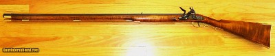 Left handed Isaac Haines Flintlock Rifle. Colerain swamped 45 Cal, Siler Lock