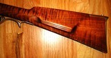 Lancaster Flintlock Rifle, 45 Cal, Siler Lock, Curly Maple, Engraved. Siler Double Set Triggers, German Silver Furniture - 7 of 15