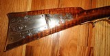Lancaster Flintlock Rifle, 45 Cal, Siler Lock, Curly Maple, Engraved. Siler Double Set Triggers, German Silver Furniture - 2 of 15
