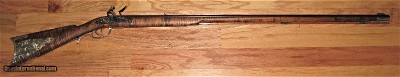 Custom 45 Cal Flintlock Muzzleloader, Siler Lock, Hoyt Barrel, Curly Maple, Siler Lock, Siler Double Set Triggers