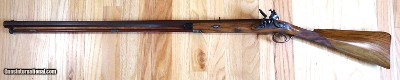Left Handed English Sporting Rifle, Swamped 45 Caliber Flintlock Half Stock
