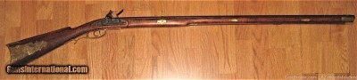 Custom 45 Cal Flintlock Rifle, Douglas Barrel, Haddaway Lock, Engraved, Muzzleloader, Curly Maple Stock
