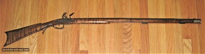 Custom Southern Mountain Rifle, CSiler Lock, Curly Maple Stock, 40 Cal, Flintlock