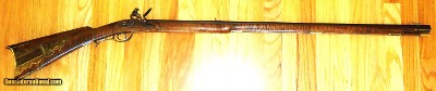 New Custom 45 Cal Flintlock Rifle, Swamped Barrel, Chamber's Ketland Lock, Curly Maple Stock, Engraved