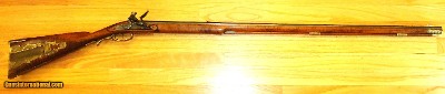 Lancaster Flintlock Rifle, Bobby Hoyt 54 Cal Swamped Barrel, Chambers Lock, Curly Maple Stock, 15 1/8