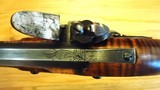 Lancaster Flintlock Rifle, Bobby Hoyt 54 Cal Swamped Barrel, Chambers Lock, Curly Maple Stock, 15 1/8