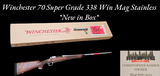 Winchester 70 Super Grade 338 Win Mag *NIB* STAINLESS - 1 of 15
