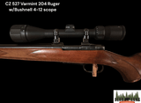 CZ 527 Varmint 204 Ruger w/Bushnell 4-12 scope