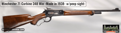 Winchester 71 Carbine 348 Win -Made in 1938- 20