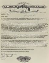 Smith & Wesson 1917 45ACP w/holster & letter -MADE IN 1918- ORIGINAL - 2 of 19