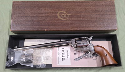 Colt Single Action Scout Buntline 22LR/22 Magnum Nickel -Unfired in the Box- MADE 1969