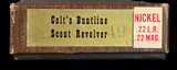 Colt Single Action Scout Buntline 22LR/22 Magnum Nickel -Unfired in the Box- MADE 1969 - Image 5 of 12