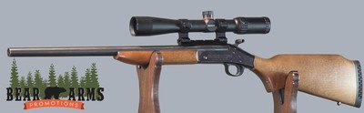 New England Firearms Handi Rifle 204 Ruger w/Simmons 4x12 scope - Image 1 of 6