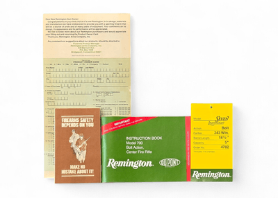 Remington Seven Compact 243 Win w/original box & papers 18.5
