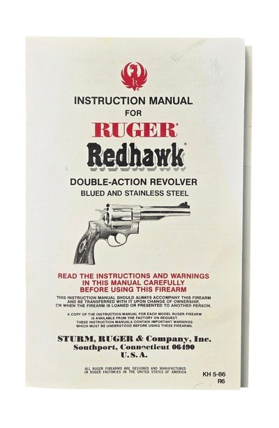 Ruger Redhawk 41 Magnum w/original box & papers -MADE IN 1990- 7 1/2