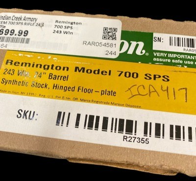 Remington 700 SPS 243 Win UNFIRED IN THE BOX - Image 1 of 1