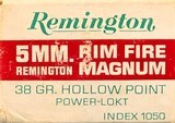 (1) Full box Remington 5mm Magnum Ammo 38 Grain Hollow Point - Image 3 of 4