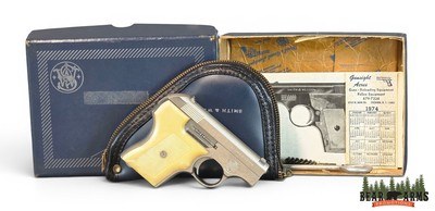 Smith & Wesson 61 Escort 22LR w/original box, papers, & S&W soft case -RARE NICKEL- - Image 1 of 12