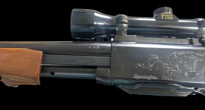 Remington 7600 175th Anniversary 7mm-08 -MADE IN 1991- w/Bausch & Lomb 3x9 scope - Image 1 of 10