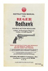 Ruger Redhawk 44 Magnum w/original box & manual -1983- 7 1/2