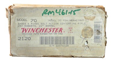 Winchester 70 Featherweight 257 Roberts w/original box & paperwork -NEW HAVEN, CT- - Image 14 of 14