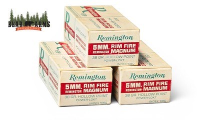 (3) full boxes Remington 5mm ammo 38 Grain Hollow Point