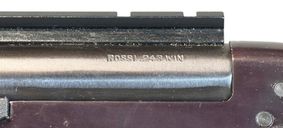 Rossi Single Shot 243 Win w/extra 22LR & 20 Gauge barrel *original case Rossi soft case* - Image 5 of 9