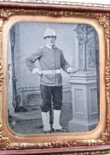 Indian Wars vintage - Tintype of Soldier in dress uniform
