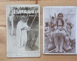 2 Cabinet card photographs of Native American Children - in full dress