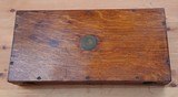 ANTIQUE - English OAK pistol case - fits Model 1860 Army OR Model 1851 Navy - 2 of 9