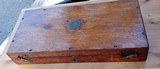 ANTIQUE - English OAK pistol case - fits Model 1860 Army OR Model 1851 Navy - 9 of 9