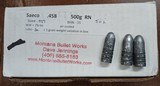 NOS - Sharps - Winchester Lead bullets .458 / .459 .. 500 gr , Montana Bullet Works, box 0f 50