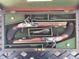 ANTIQUE - CASED PAIR OF FLINTLOCK DUELING PISTOLS BY LAING OF EDINBURGH. - 12 of 12