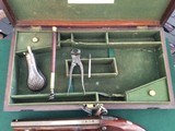 ANTIQUE - CASED PAIR OF FLINTLOCK DUELING PISTOLS BY LAING OF EDINBURGH. - 7 of 12