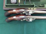 ANTIQUE - CASED PAIR OF FLINTLOCK DUELING PISTOLS BY LAING OF EDINBURGH. - 4 of 12