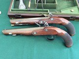 ANTIQUE - CASED PAIR OF FLINTLOCK DUELING PISTOLS BY LAING OF EDINBURGH. - 5 of 12