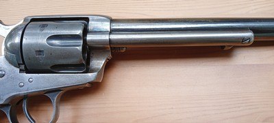 ANTIQUE - Colt Single Action - model 1873 - 45 cal , 7 1/2 inch . touches of case color - Image 5 of 11