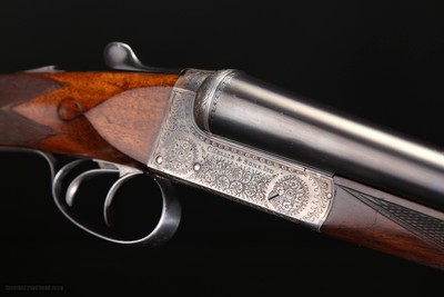 Charles Hellis & Sons Ltd. 12 Bore Boxlock Ejector
Crisp Engraving
Original Case Color